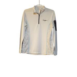 Ping Performance Ladies Ranger‎ 1/4 Zip Pullover Womens Medium White Golf Logo